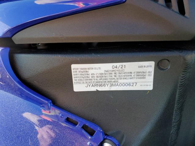 2021 YAMAHA R-1000 JYARN66Y3MA000627