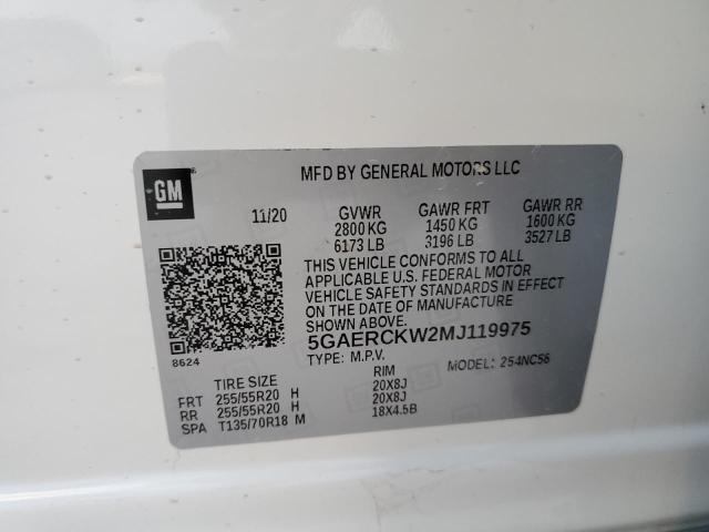 2021 BUICK ENCLAVE PR - 5GAERCKW2MJ119975