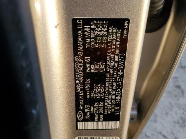 2022 HYUNDAI TUCSON SE 5NMJACAE7NH069773