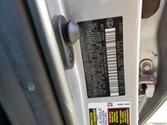 2019 TOYOTA CAMRY L - 4T1B11HK2KU843755