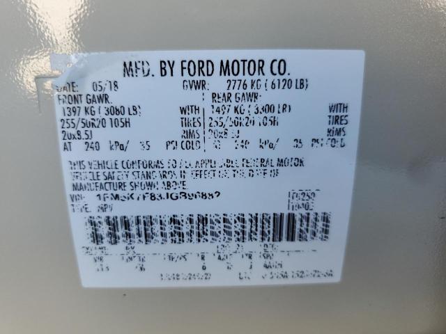 2018 FORD EXPLORER L - 1FM5K7F83JGB96882