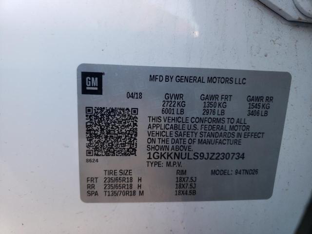 2018 GMC ACADIA SLT - 1GKKNULS9JZ230734