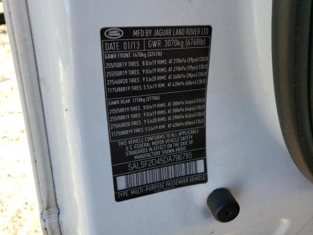 SALSF2D45DA796785 Land Rover Range Rover Sport Hse