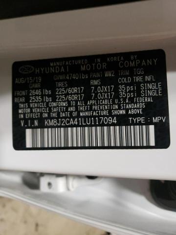 KM8J2CA41LU117094 Hyundai TUCSON SE