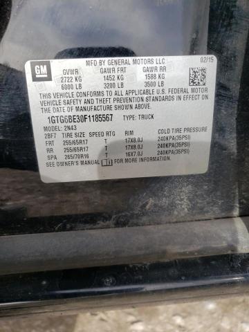 1GTG6BE30F1185567 GMC CANYON SLE
