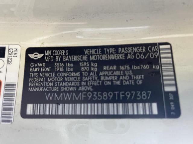 WMWMF93589TF97387 Mini Cooper Sportback Ls Jcw