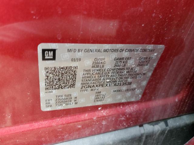 2019 CHEVROLET EQUINOX PR - 2GNAXPEX1K6213538