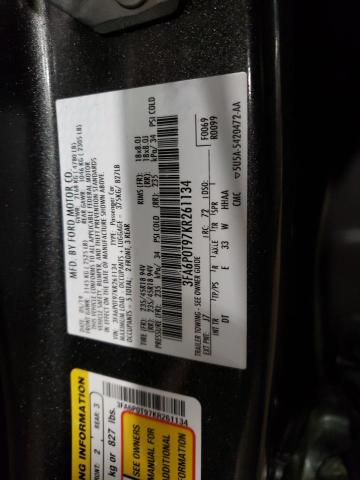 2019 FORD FUSION SE - 3FA6P0T97KR261134