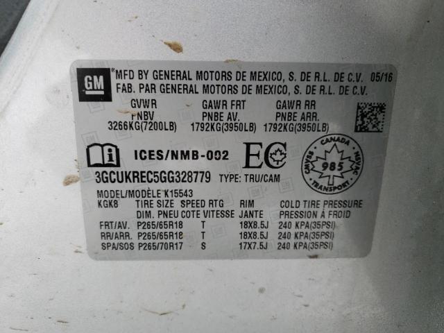2016 CHEVROLET SILVERADO - 3GCUKREC5GG328779