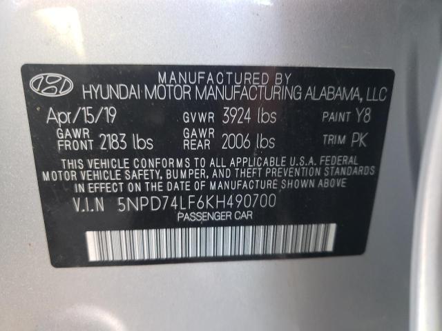 2019 HYUNDAI ELANTRA SE - 5NPD74LF6KH490700