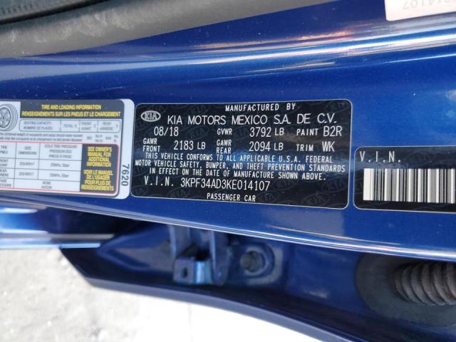 2019 KIA FORTE GT L - 3KPF34AD3KE014107