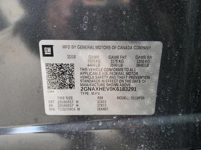 2019 CHEVROLET EQUINOX LS 2GNAXHEV0K6183291