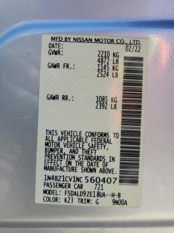 2022 NISSAN LEAF SV PL - 1N4BZ1CV1NC560407