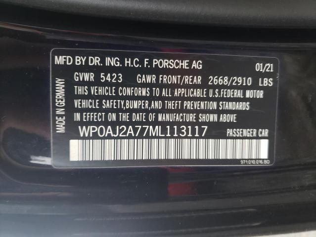 2021 PORSCHE PANAMERA B - WP0AJ2A77ML113117