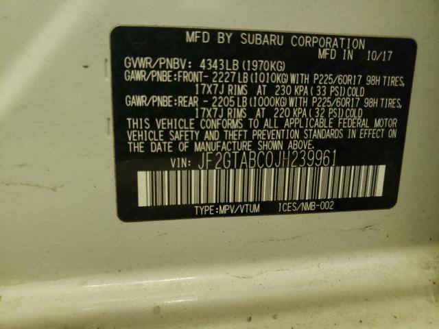 2018 SUBARU CROSSTREK JF2GTABC0JH239961