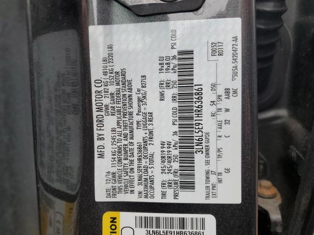 3LN6L5E91HR636861 Lincoln MKZ