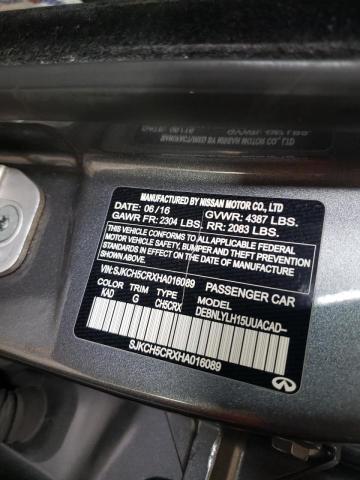 2017 INFINITI QX30 BASE - SJKCH5CRXHA016089