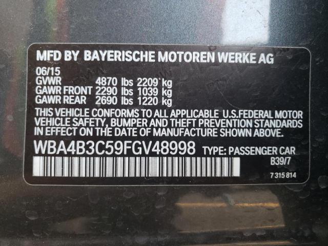 2015 BMW 435 XI GRA - WBA4B3C59FGV48998