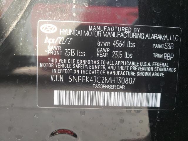 2021 HYUNDAI SONATA N L 5NPEK4JC2MH130807