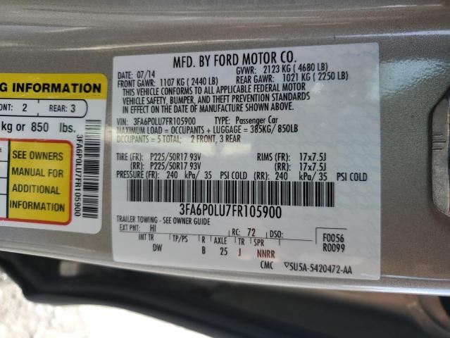 2015 FORD FUSION SE - 3FA6P0LU7FR105900
