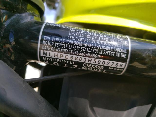 2017 HONDA CMX500 MLHPC5603H5002766