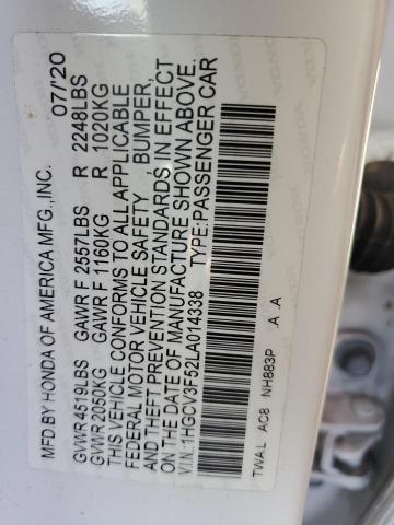 2020 HONDA ACCORD HYB - 1HGCV3F52LA014338