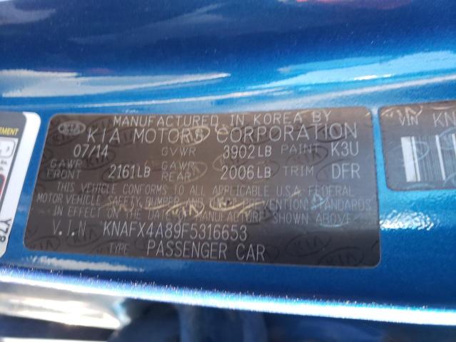 KNAFX4A89F5316653 KIA FORTE EX