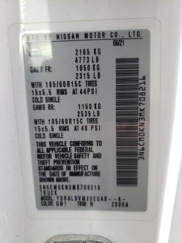 3N6CM0KN3MK708216 Nissan NV200 2.5S