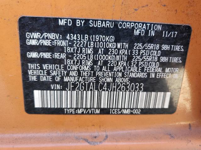JF2GTALC4JH263033 Subaru Crosstrek