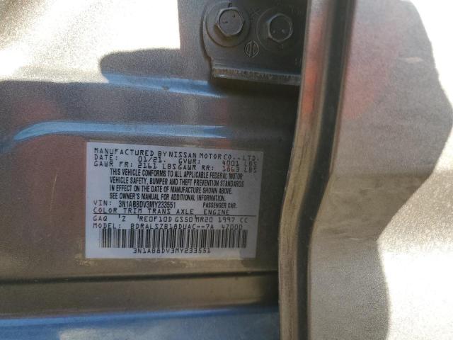 3N1AB8DV3MY233551 Nissan SENTRA SR