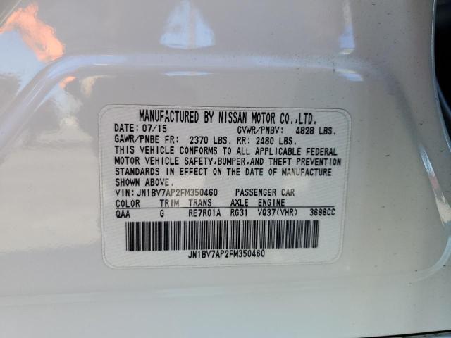 2015 INFINITI Q50 BASE - JN1BV7AP2FM350460