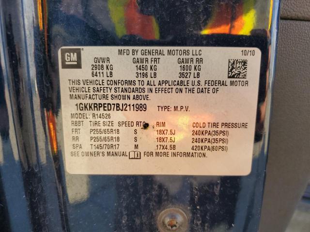 1GKKRPED7BJ211989 GMC ACADIA SLE