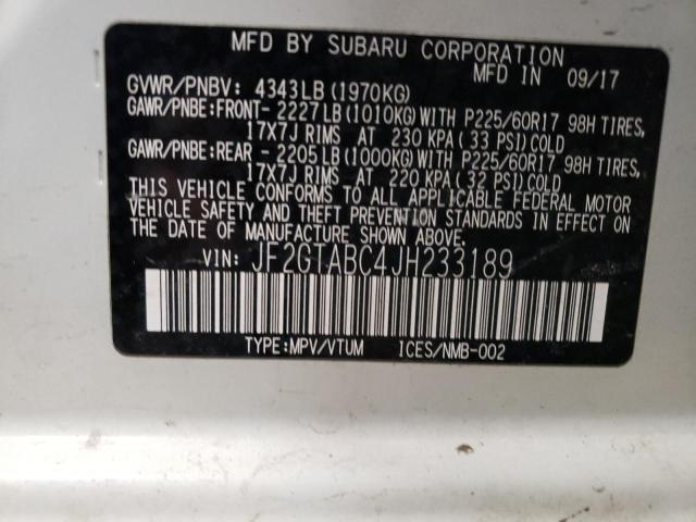 JF2GTABC4JH233189 Subaru Crosstrek Premium