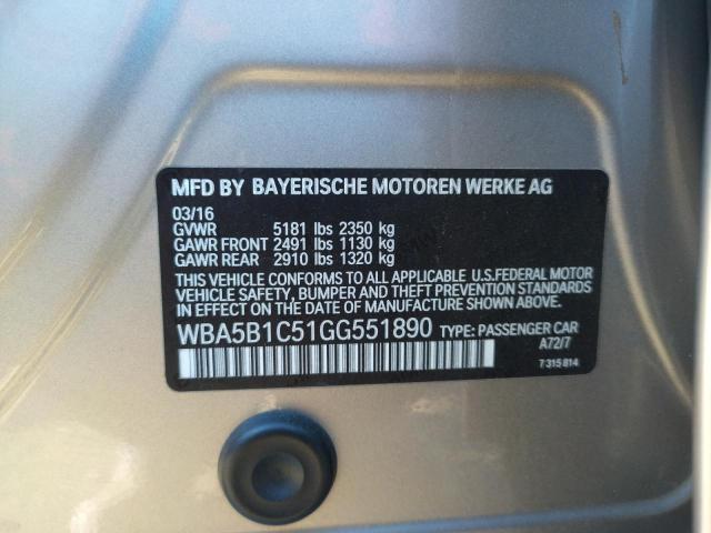 WBA5B1C51GG551890 BMW 535 I