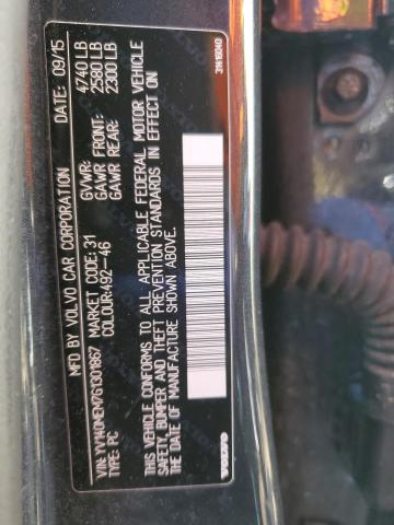 2016 VOLVO V60 T5 PLA YV140MEM7G1301867