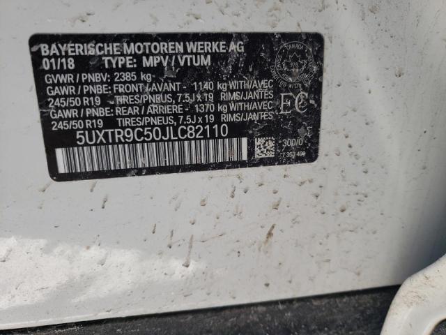 2018 BMW X3 3.0I - 5UXTR9C50JLC82110