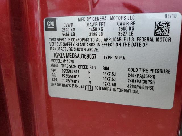 1GKLVMED3AJ169057 GMC Acadia Slt-1