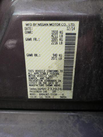 2015 NISSAN ALTIMA 2.5 1N4AL3AP6FC232026