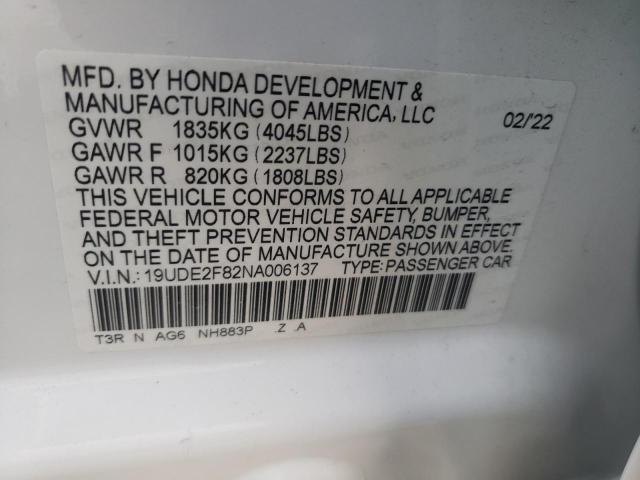 2022 ACURA ILX PREMIU - 19UDE2F82NA006137