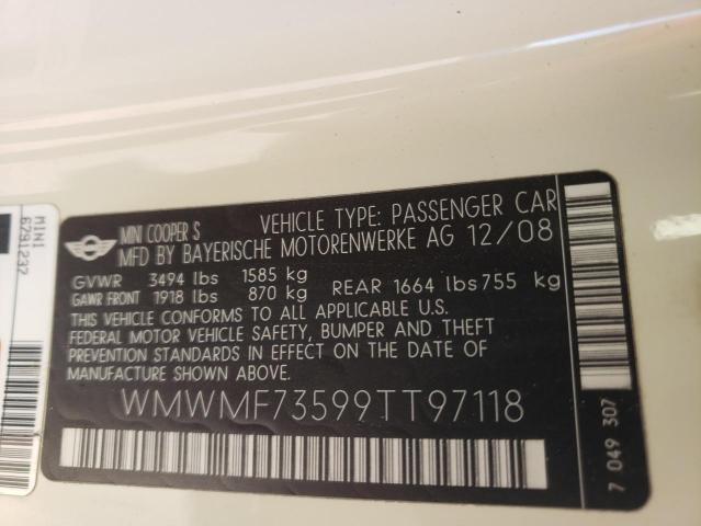 WMWMF73599TT97118 Mini COOPER S