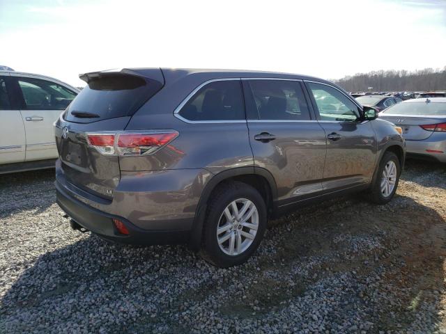 VIN 5TDZARFH3ES004974 2014 Toyota Highlander, LE no.3