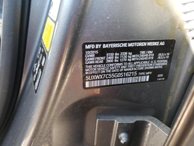 5UXWX7C55G0S16215 BMW X3 Xdrive35i