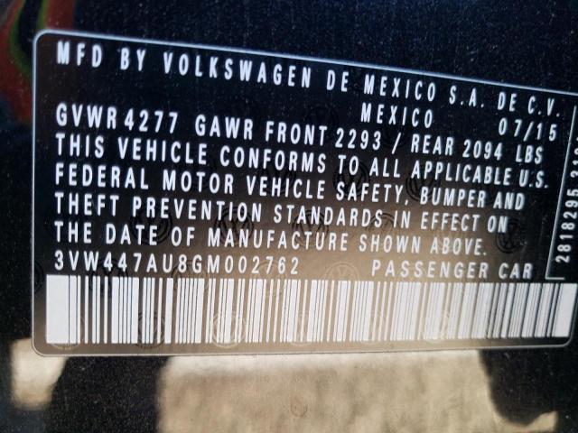 2016 VOLKSWAGEN GTI S/SE - 3VW447AU8GM002762