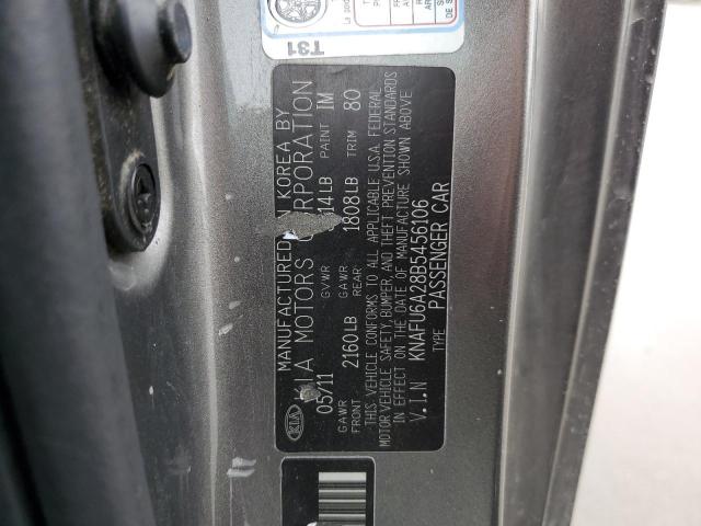 KNAFU6A28B5456106 KIA FORTE EX