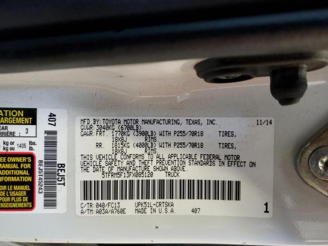 2015 TOYOTA TUNDRA DOU 5TFRM5F13FX085120