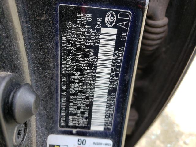 2015 TOYOTA COROLLA L 2T1BURHE5FC421647