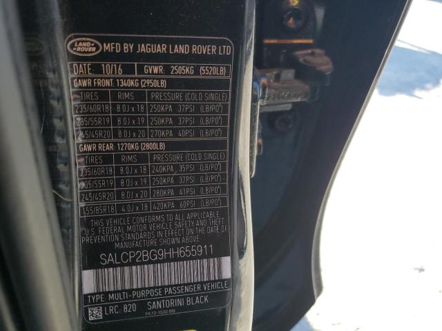 SALCP2BG9HH655911 Land Rover Discovery Sport Se