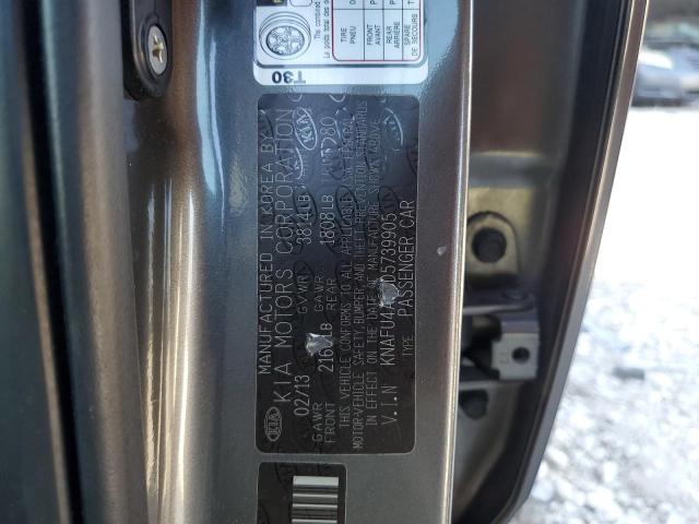 KNAFU4A28D5739905 KIA FORTE EX
