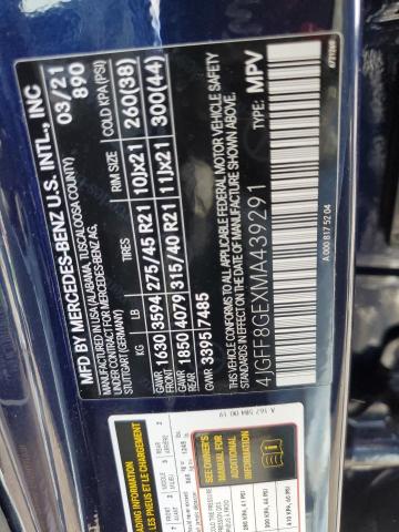 2021 MERCEDES-BENZ GLS 580 4M 4JGFF8GEXMA439291