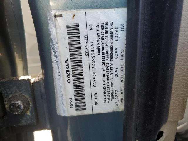 YV1RS58DX22094220 Volvo S60 2.4T